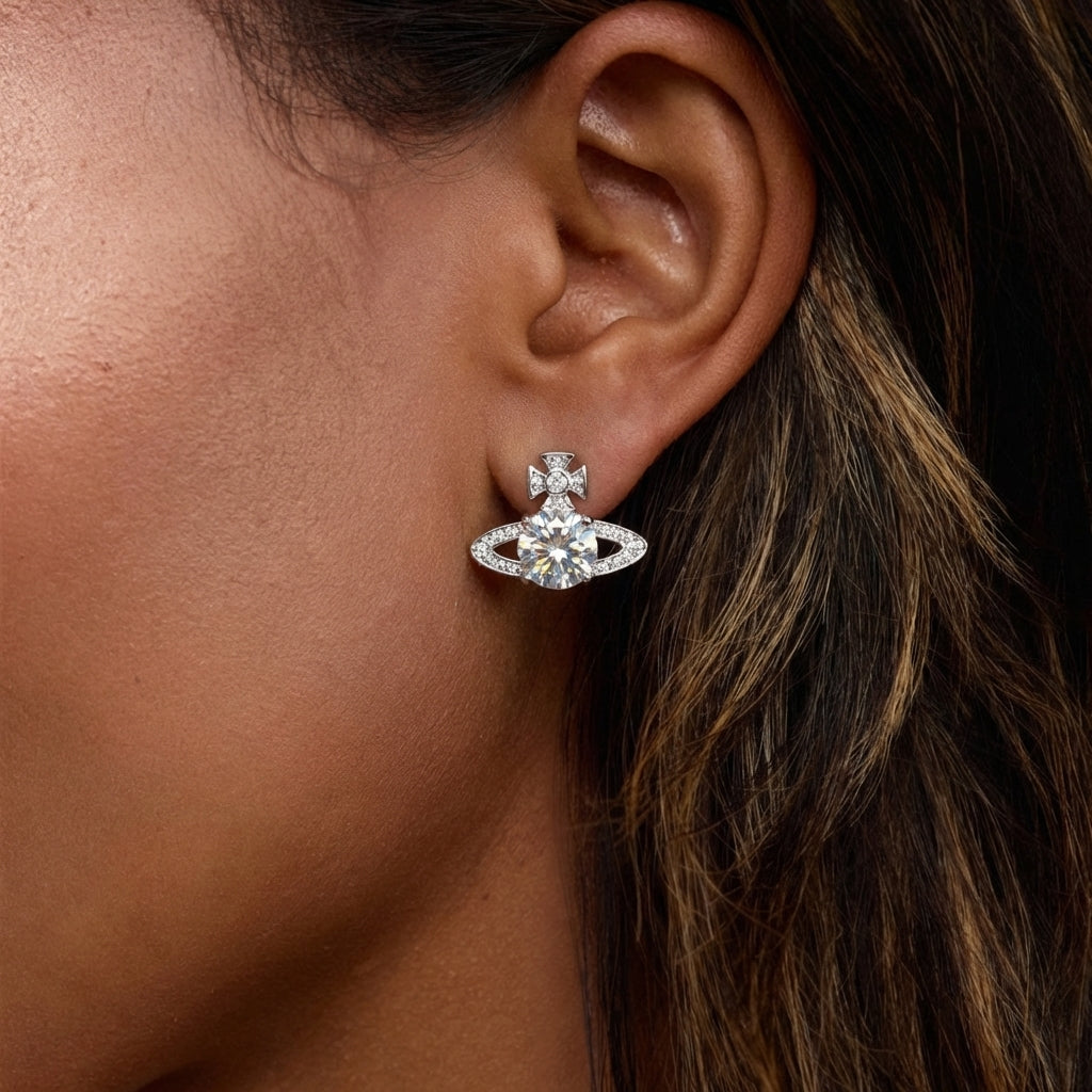 Dazzling Orb Stud Earrings | Iconic High-Fashion Glamour