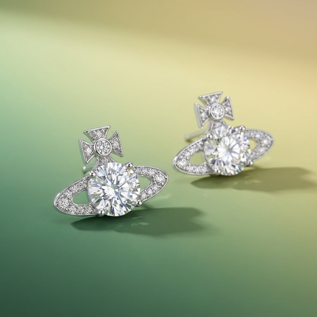 Dazzling Orb Stud Earrings | Iconic High-Fashion Glamour