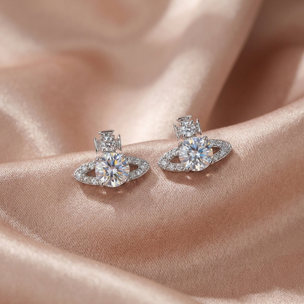 Dazzling Orb Stud Earrings | Iconic High-Fashion Glamour