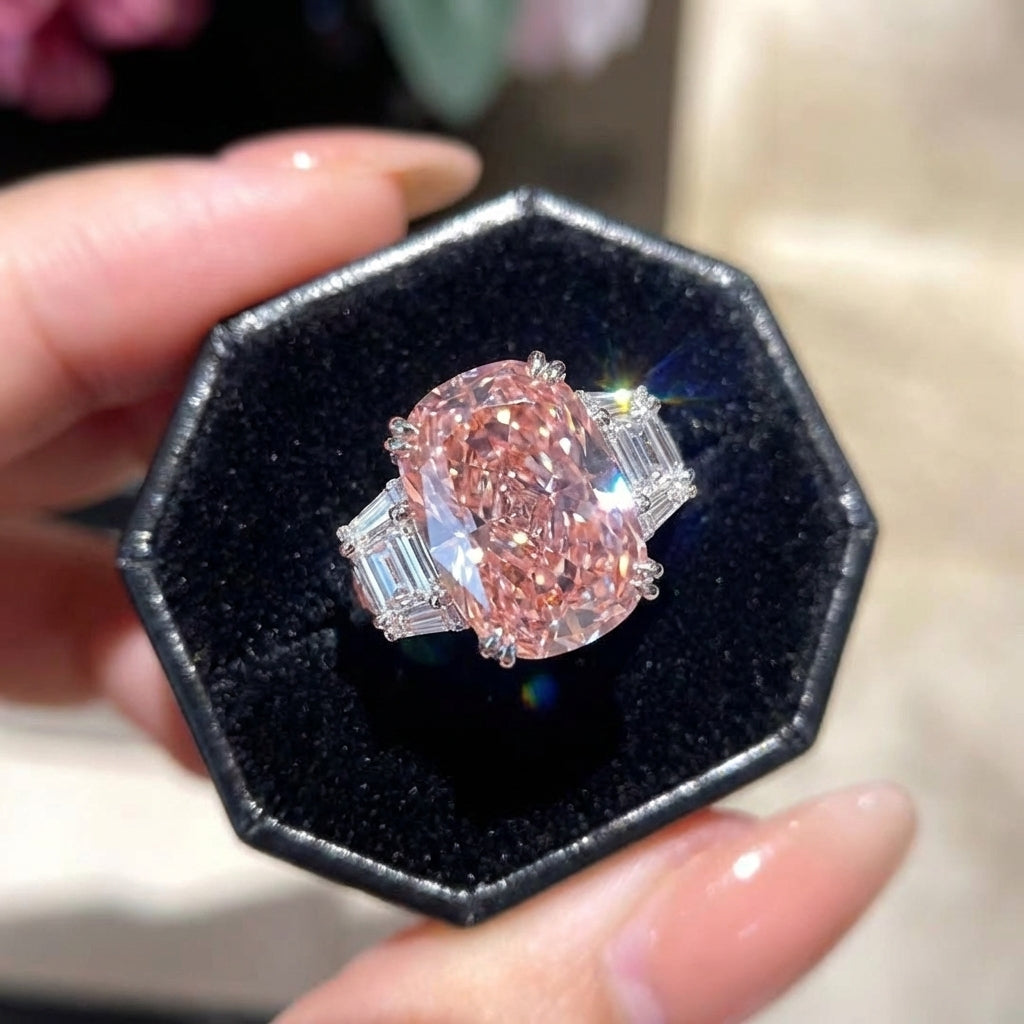 Regal Pink Cushion Cut Ring – Gala Event Accent