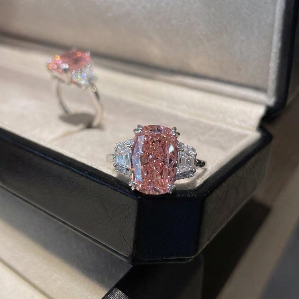 Regal Pink Cushion Cut Ring – Gala Event Accent