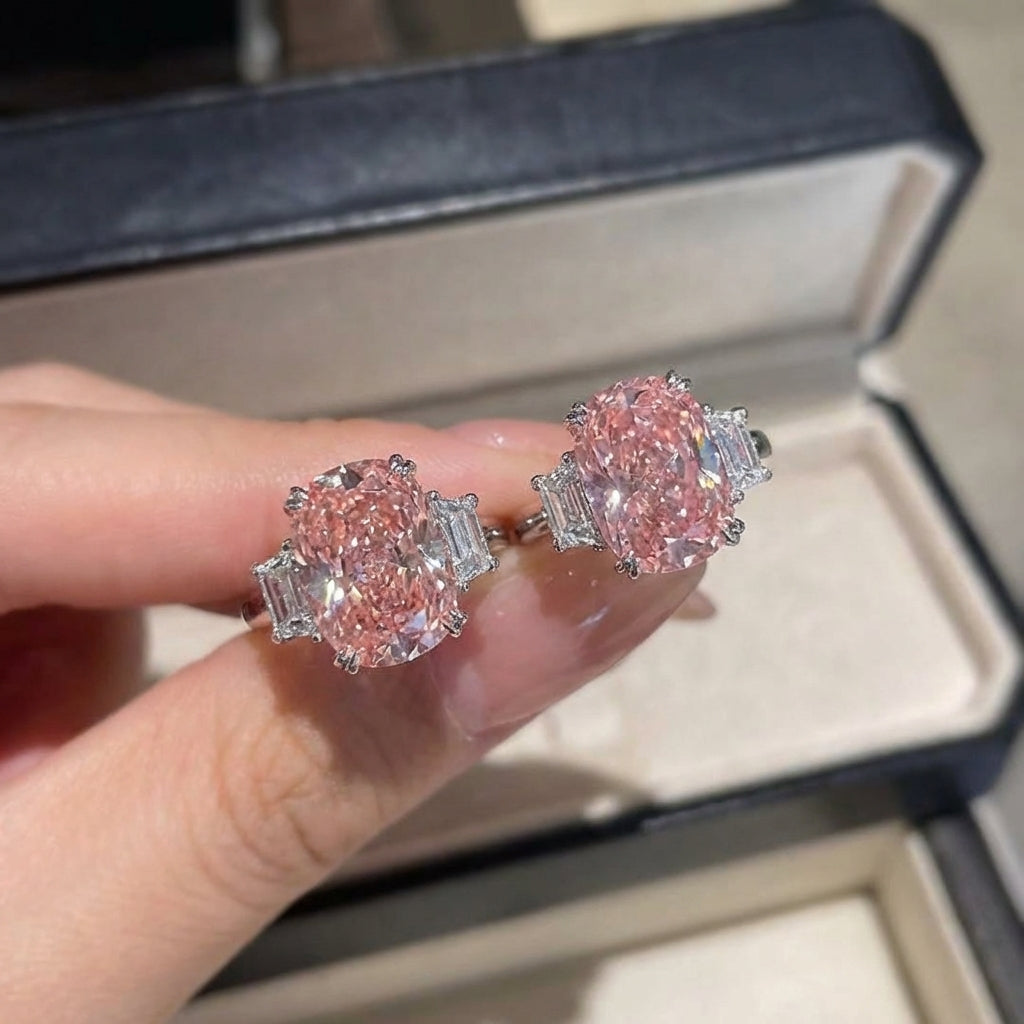 Regal Pink Cushion Cut Ring – Gala Event Accent