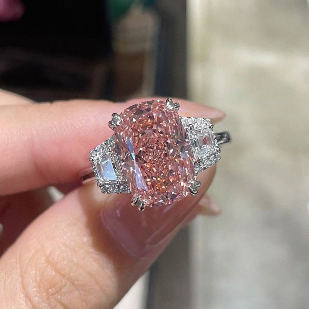 Regal Pink Cushion Cut Ring – Gala Event Accent