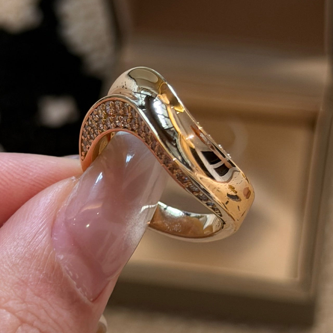 Custom 3-in-1 Stacking Waterdrop Wave Ring · 925 Silver