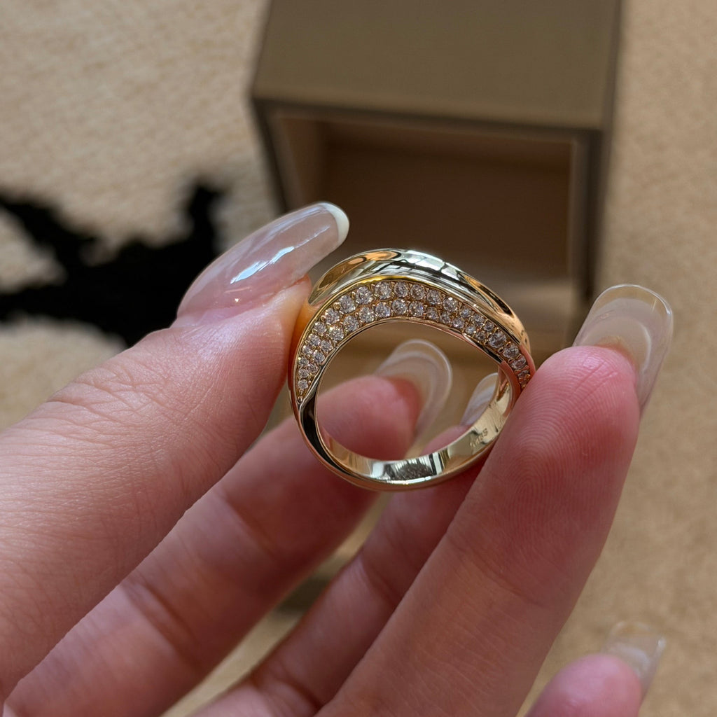 Custom 3-in-1 Stacking Waterdrop Wave Ring · 925 Silver