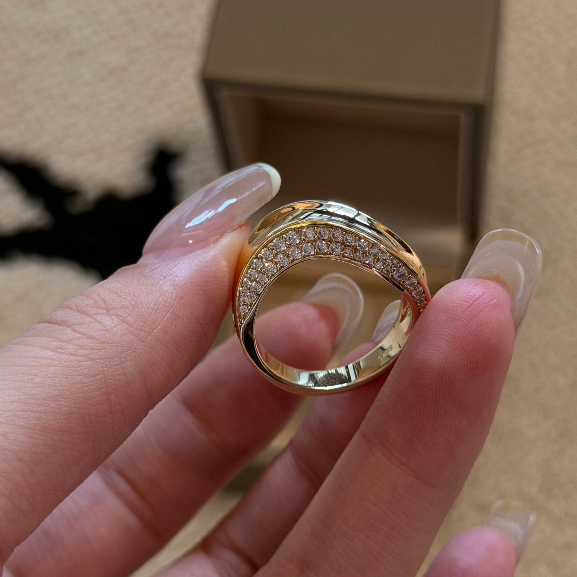 Custom 3-in-1 Stacking Waterdrop Wave Ring · 925 Silver