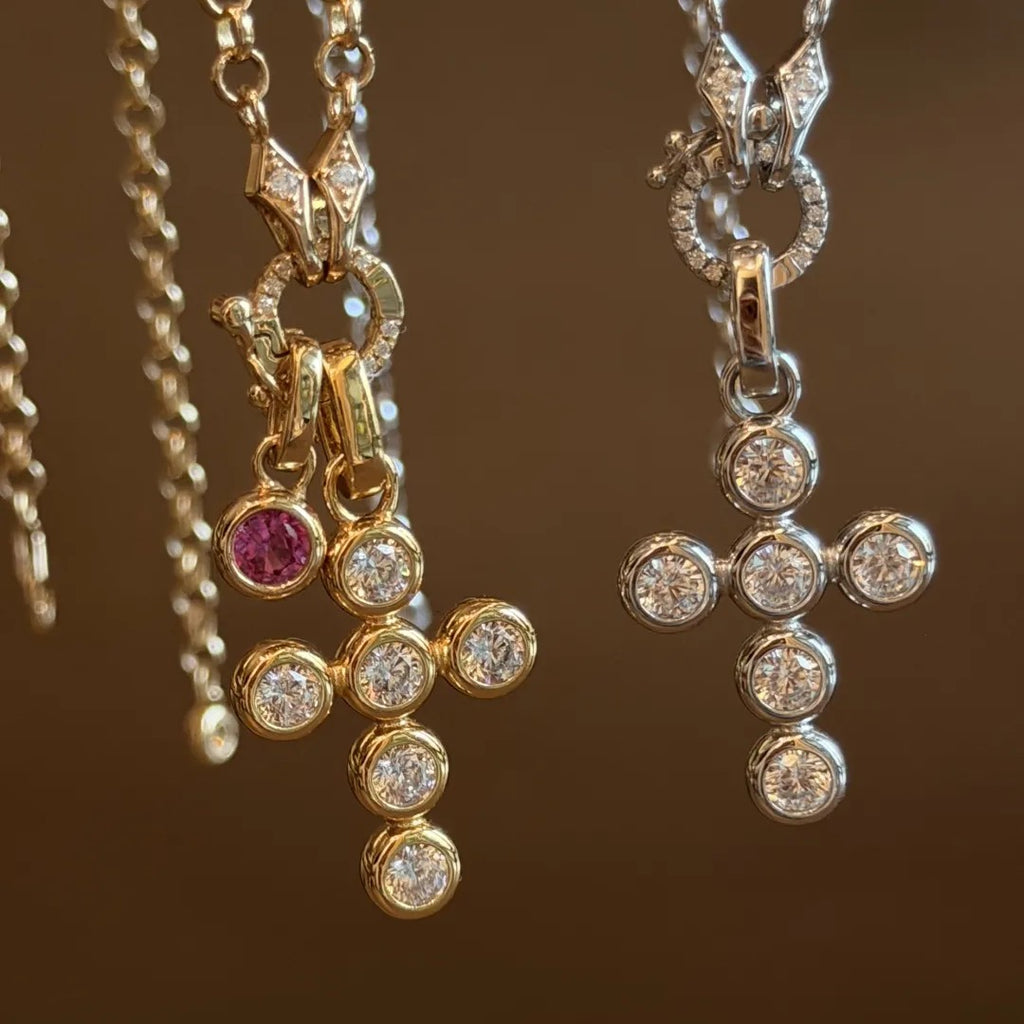 Bubble Cross Pendant · Universal Clasp
