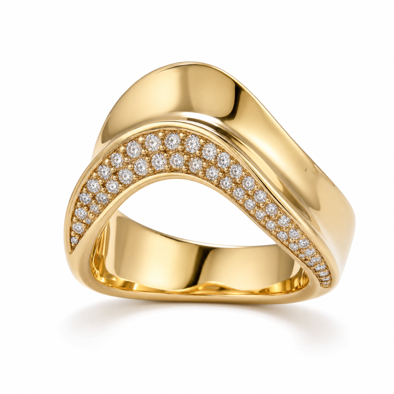 Custom 3-in-1 Stacking Waterdrop Wave Ring · 925 Silver