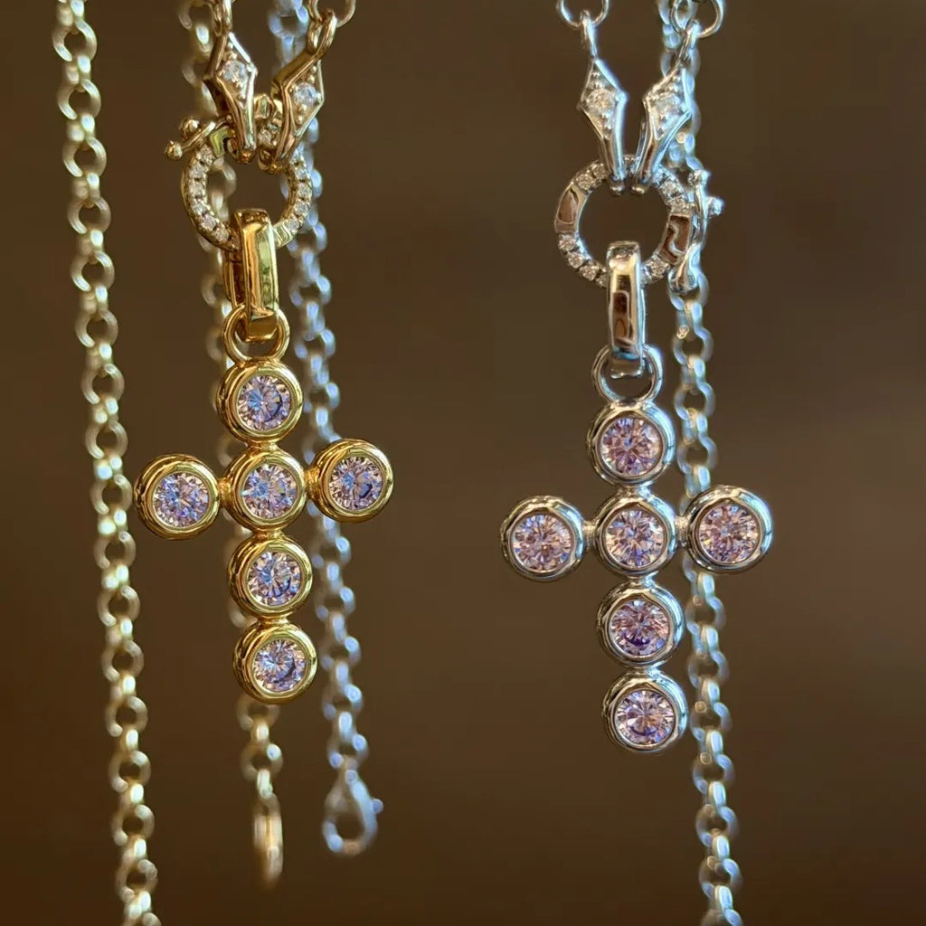 Bubble Cross Pendant · Universal Clasp