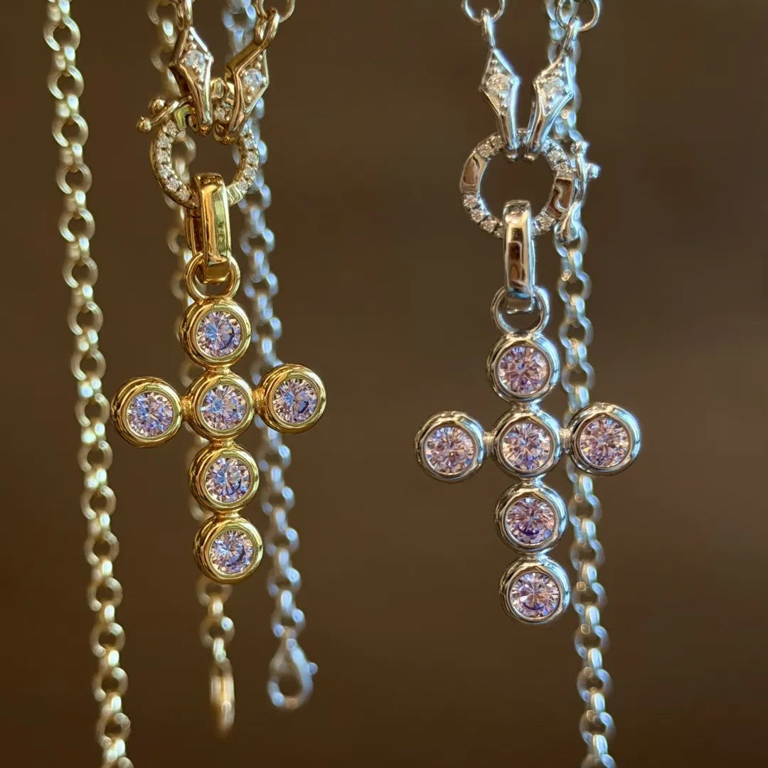 Bubble Cross Pendant · Universal Clasp