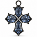 Cross-Cut lab-created sapphire Diamond Pendant · 925 Silver
