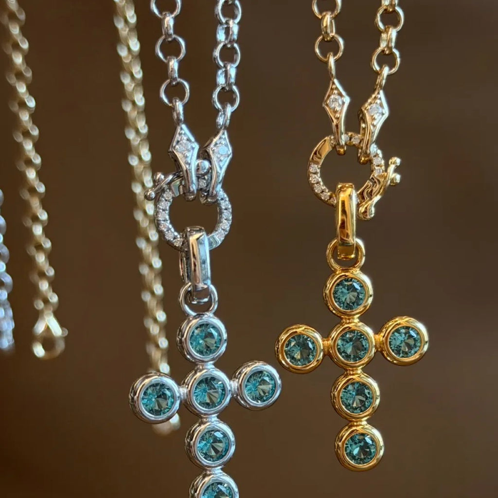 Bubble Cross Pendant · Universal Clasp