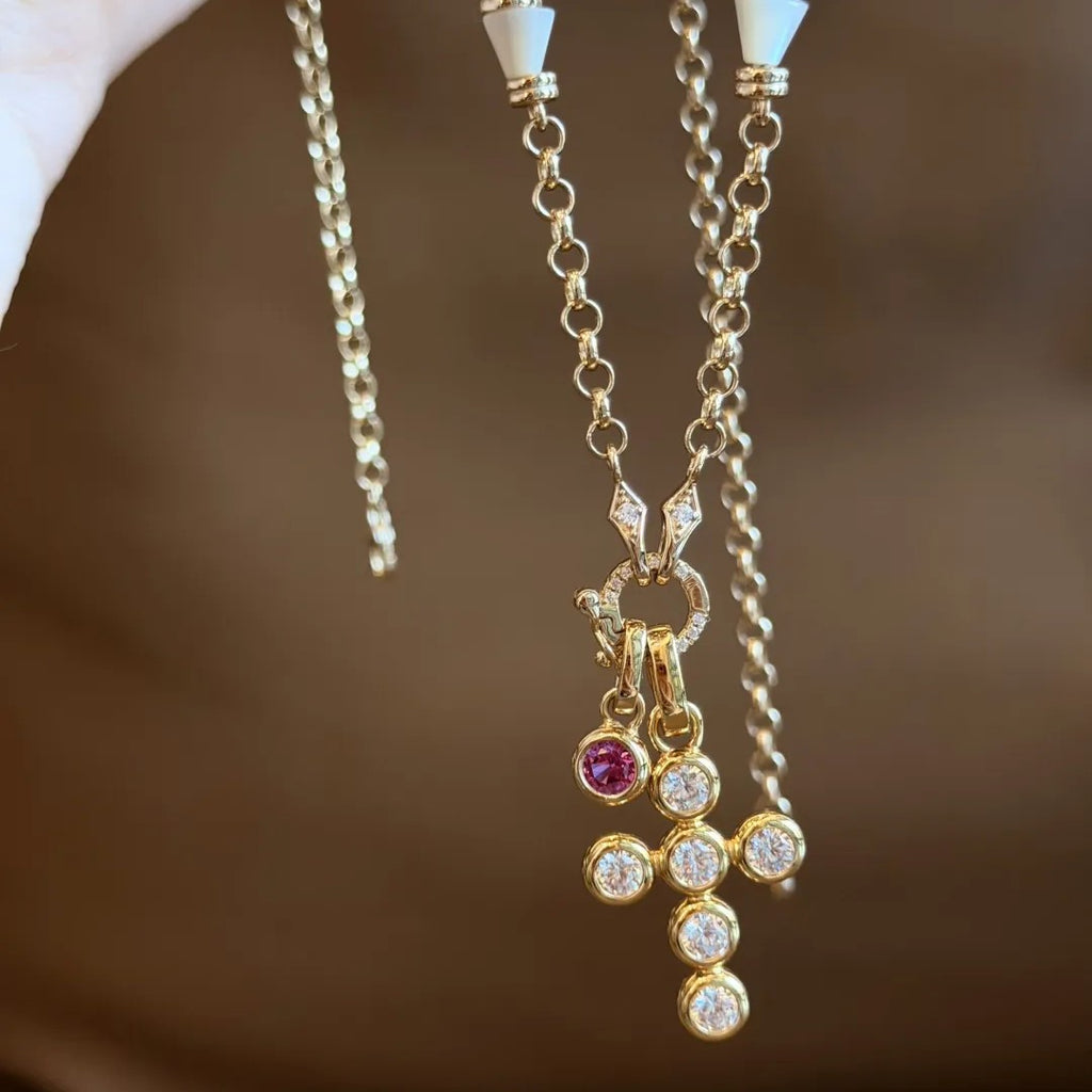 Bubble Cross Pendant · Universal Clasp
