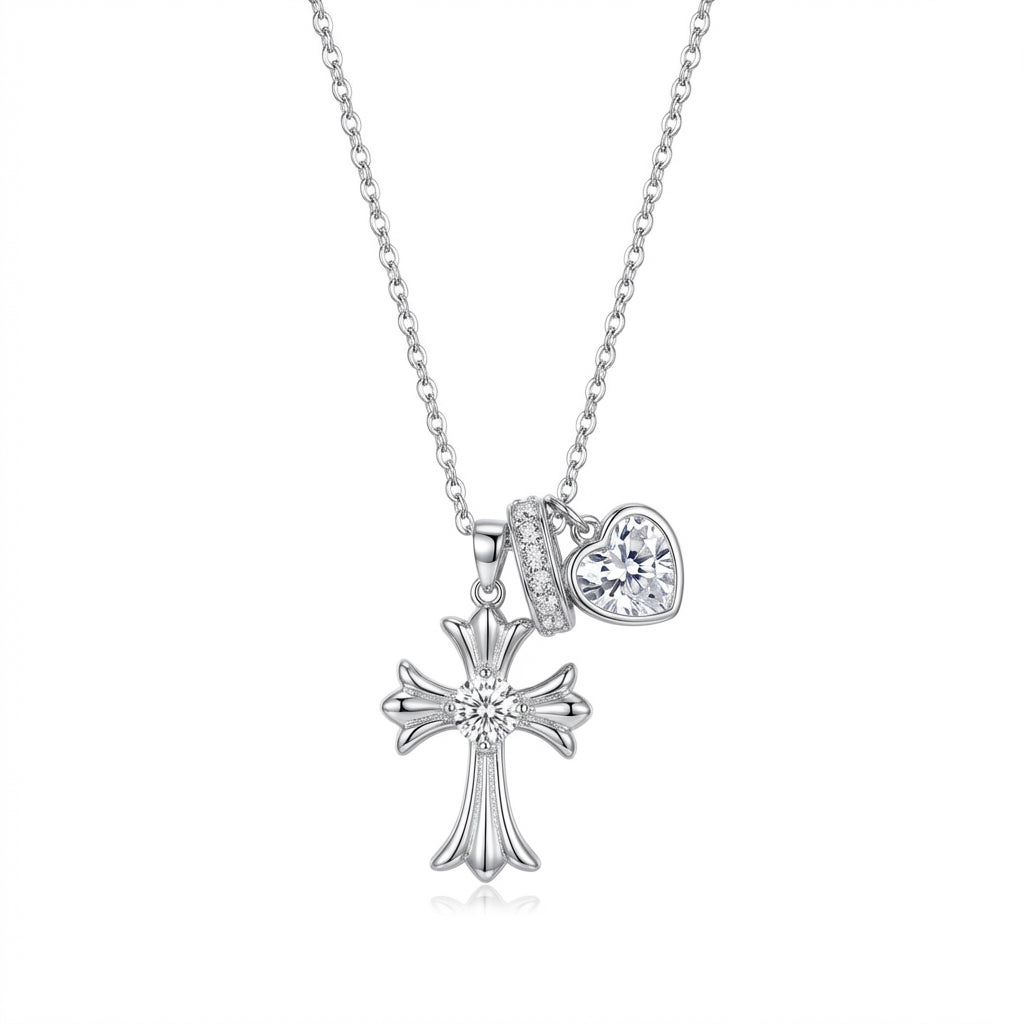 Rose Gold Devotion Charms Necklace: Romantic Grace