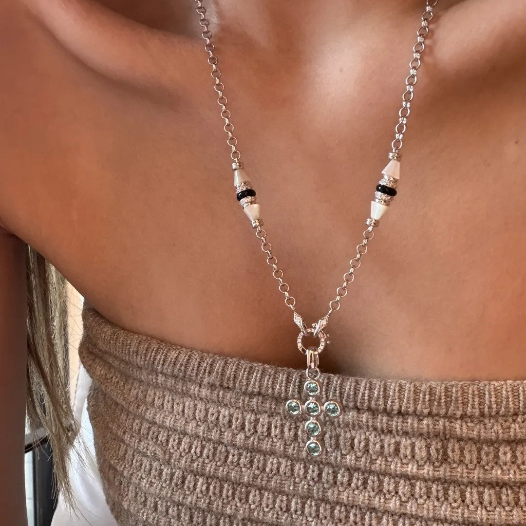 Bubble Cross Pendant · Universal Clasp