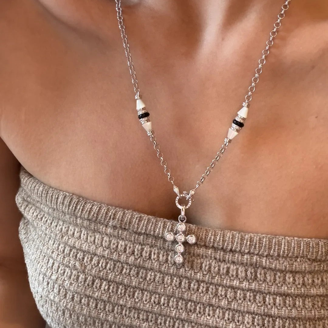 Bubble Cross Pendant · Universal Clasp