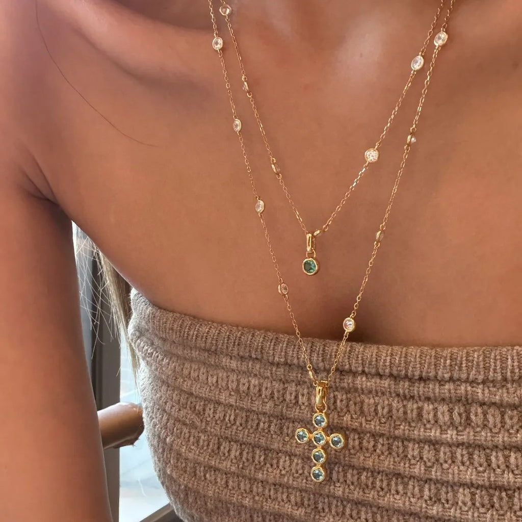 Bubble Cross Pendant · Universal Clasp