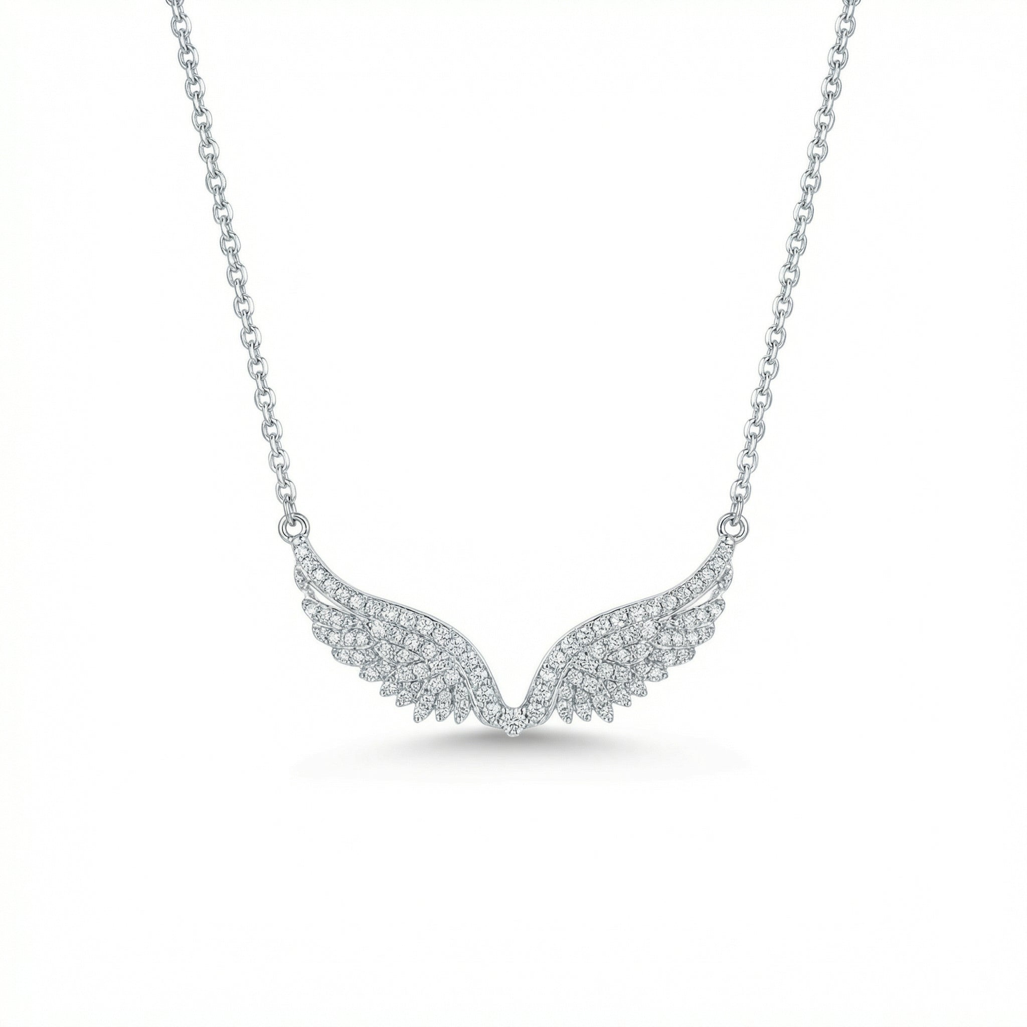Sparkling Angel Wing Necklace: Ethereal Grace