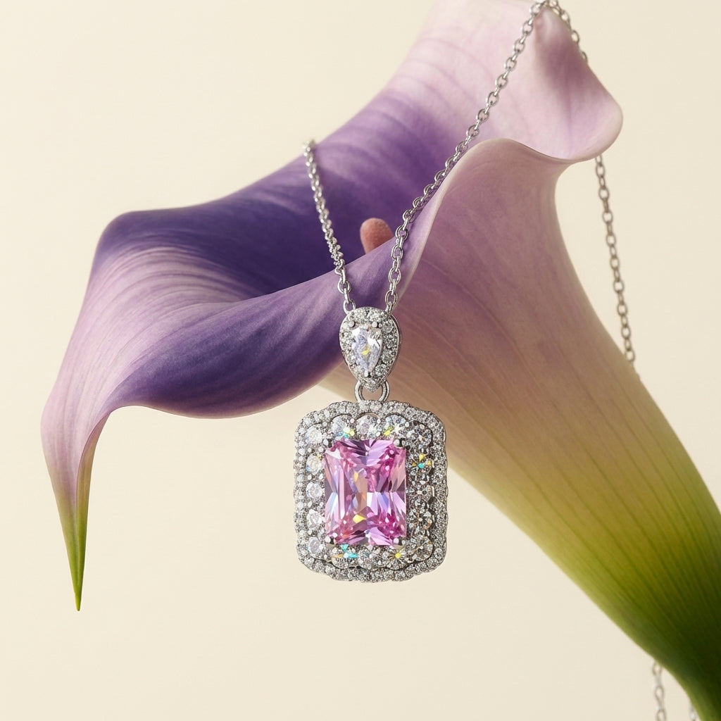 Violet Radiance Set 【Necklace+Earrings+Ring+free gift】