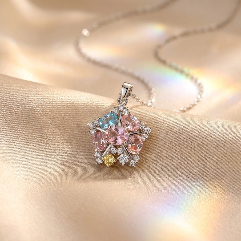 Dreamy Star Cluster Gemstone Necklace | Everyday Enchantment