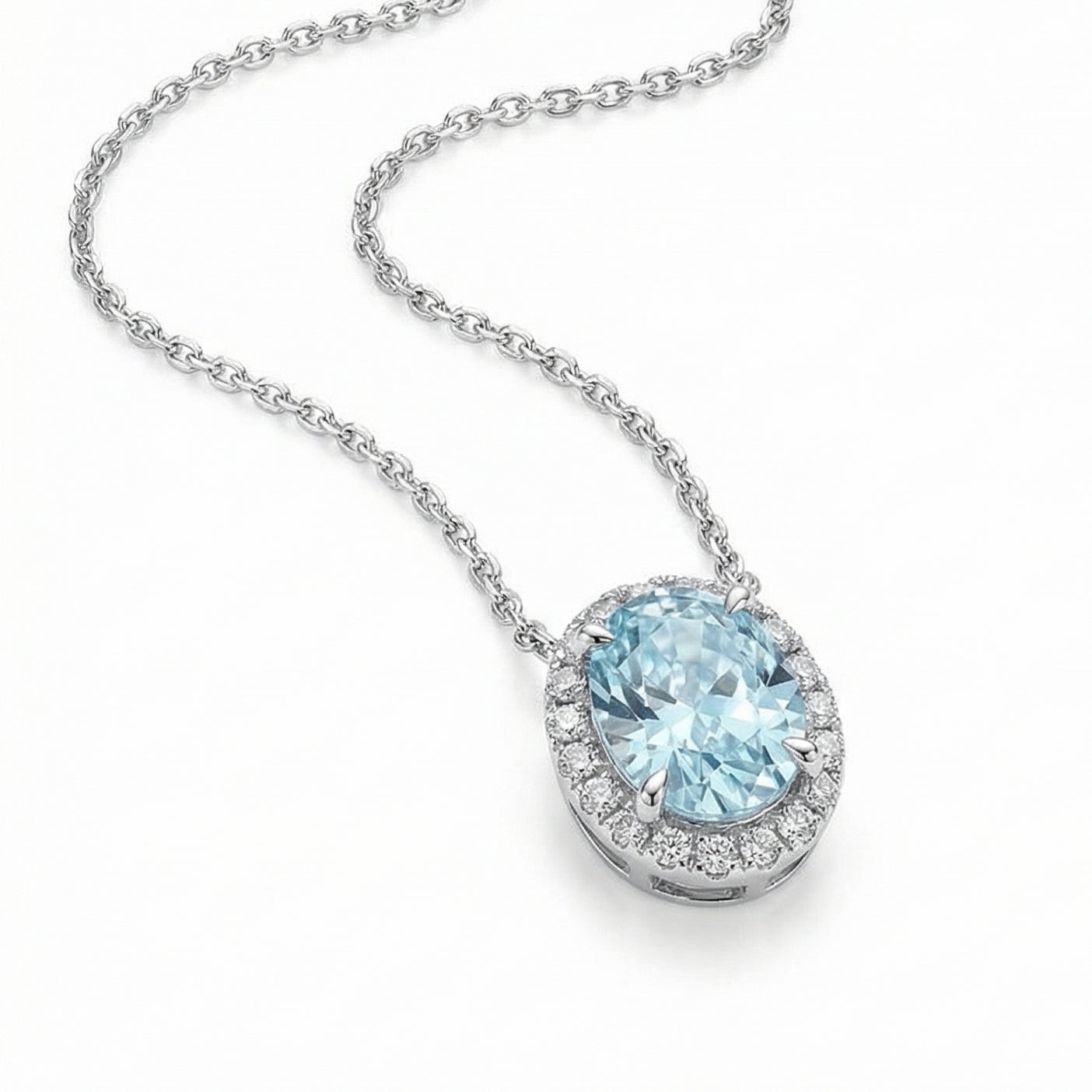 Azure Aquamarine Set-Natural Aquamarine Jewelry Set Necklace & Ring