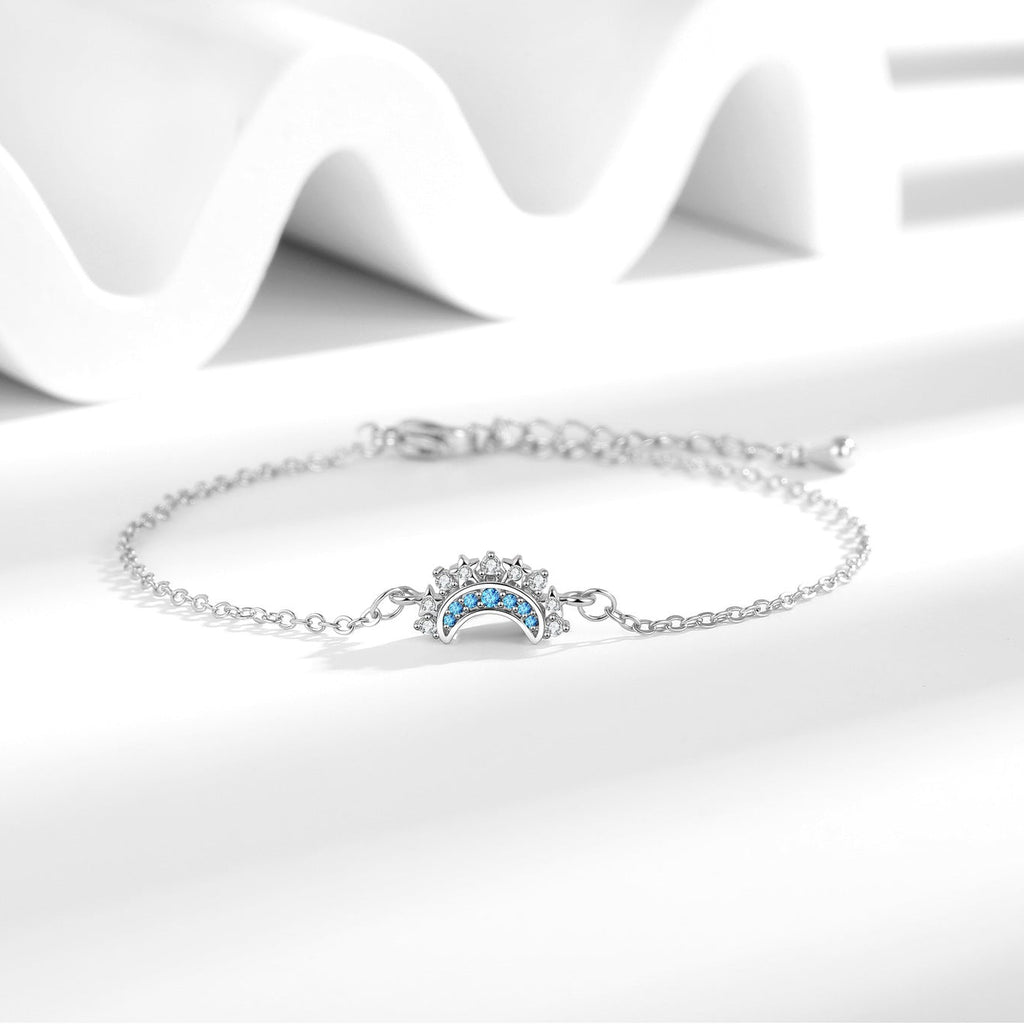 Sun & Moon Bracelet – Two Tone Cubic Zirconia Bracelet