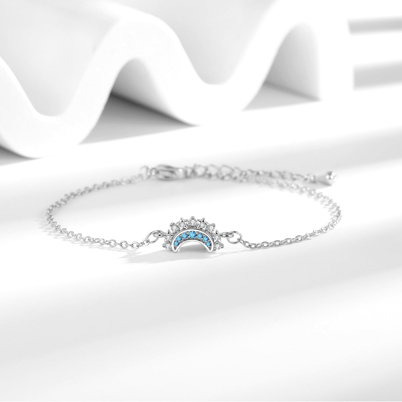 Sun & Moon Bracelet – Two Tone Cubic Zirconia Bracelet