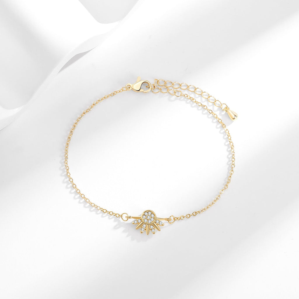 Sun & Moon Bracelet – Two Tone Cubic Zirconia Bracelet