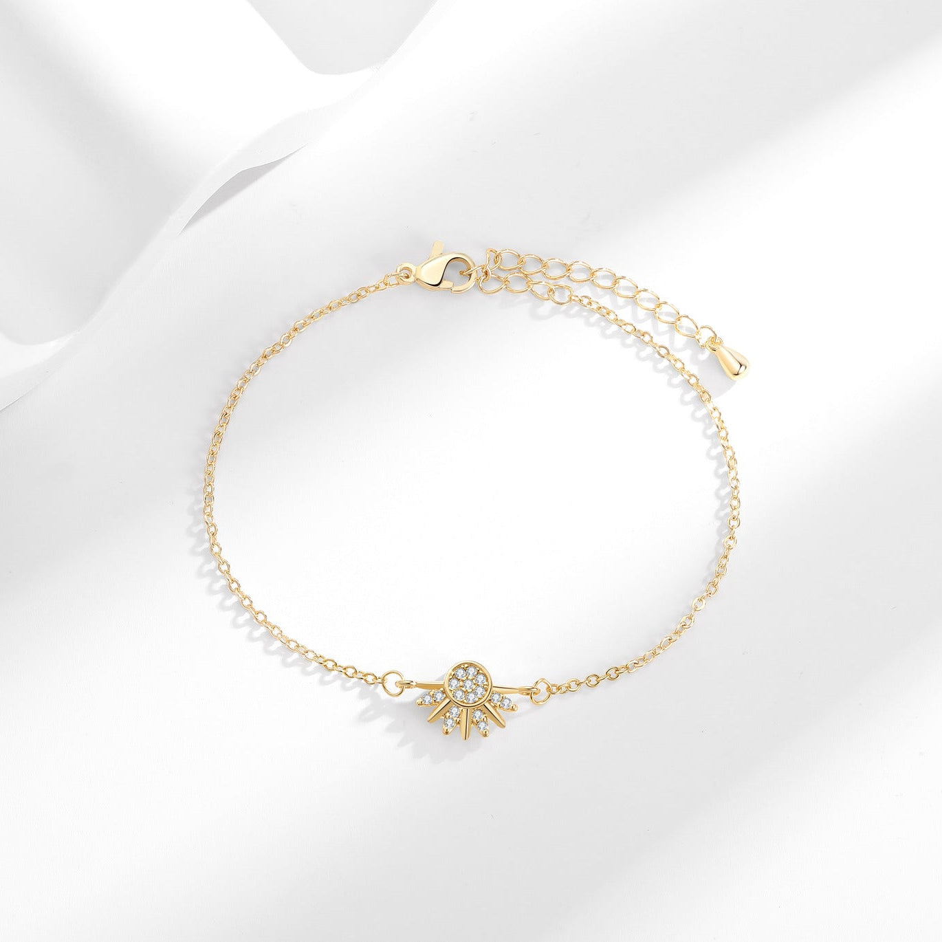 Sun & Moon Bracelet – Two Tone Cubic Zirconia Bracelet