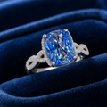 Blue Radiant Cut Statement Ring – Infinity Band