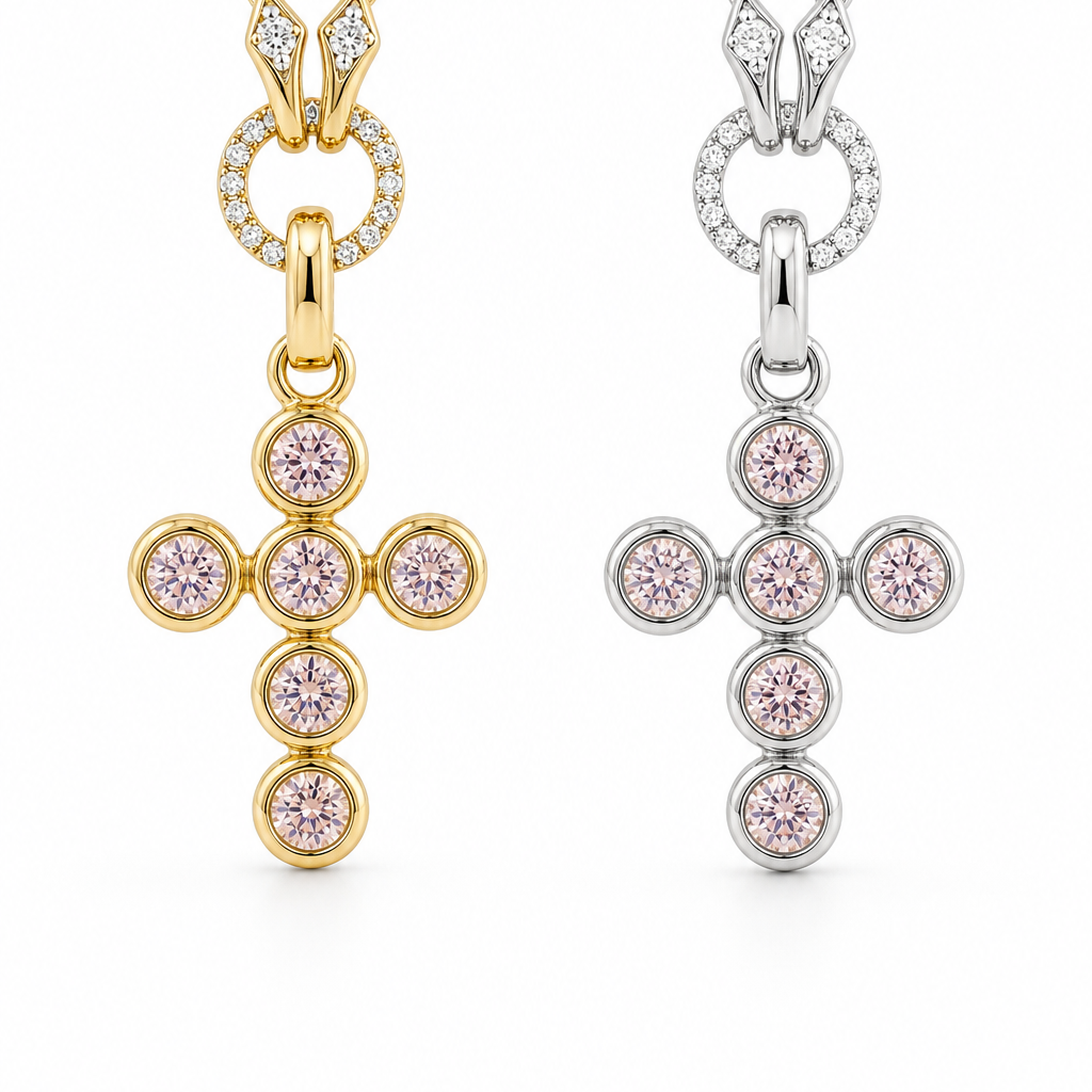 Bubble Cross Pendant · Universal Clasp