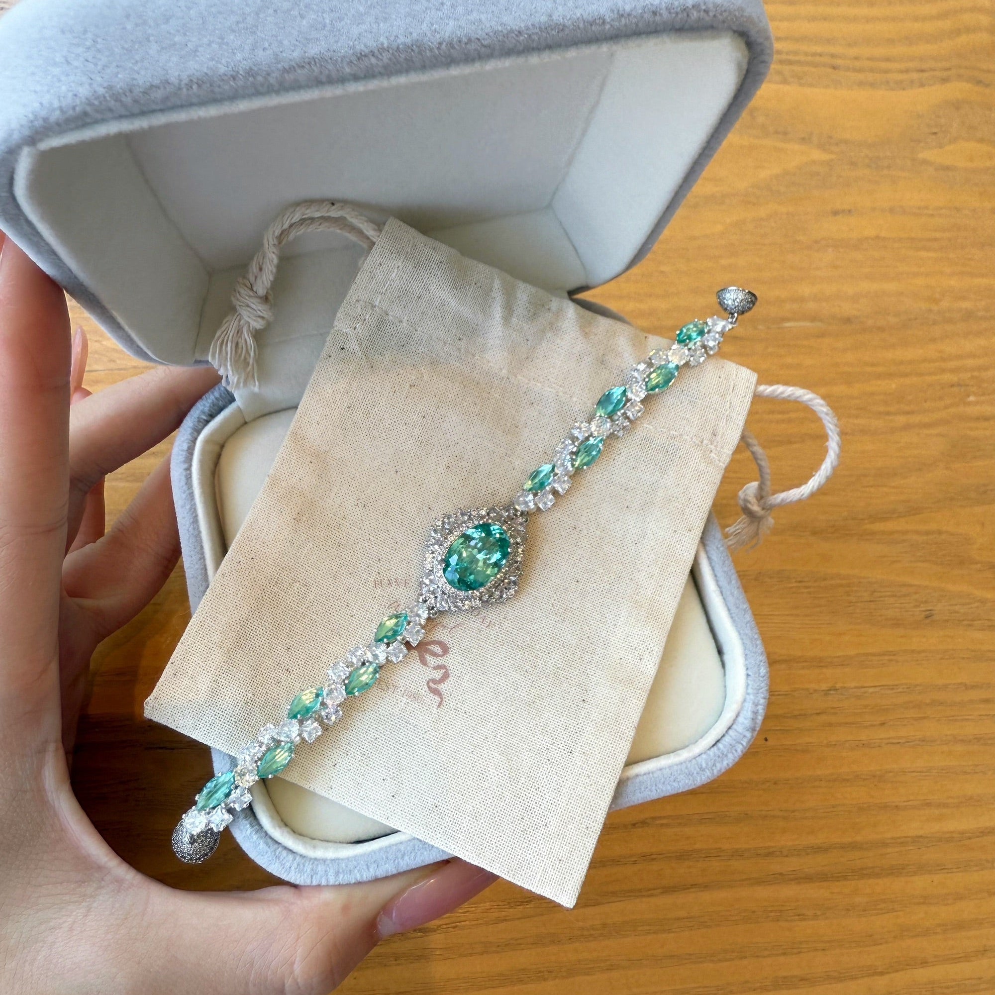 Starry Orbit · Original Paraíba High-Carbon Zircon Bracelet & Necklace