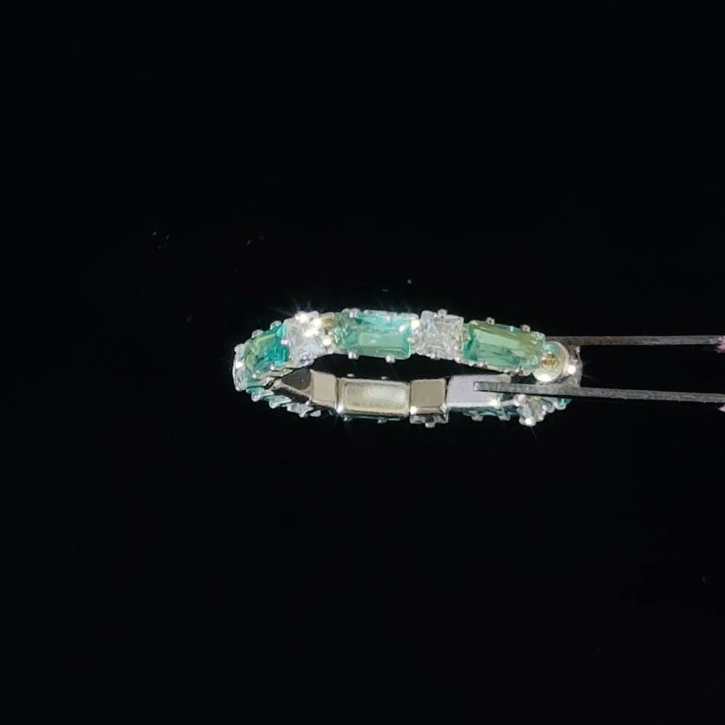 Mint Ocean · High-Sparkle Zircon Set — Necklace, Ring & Bracelet
