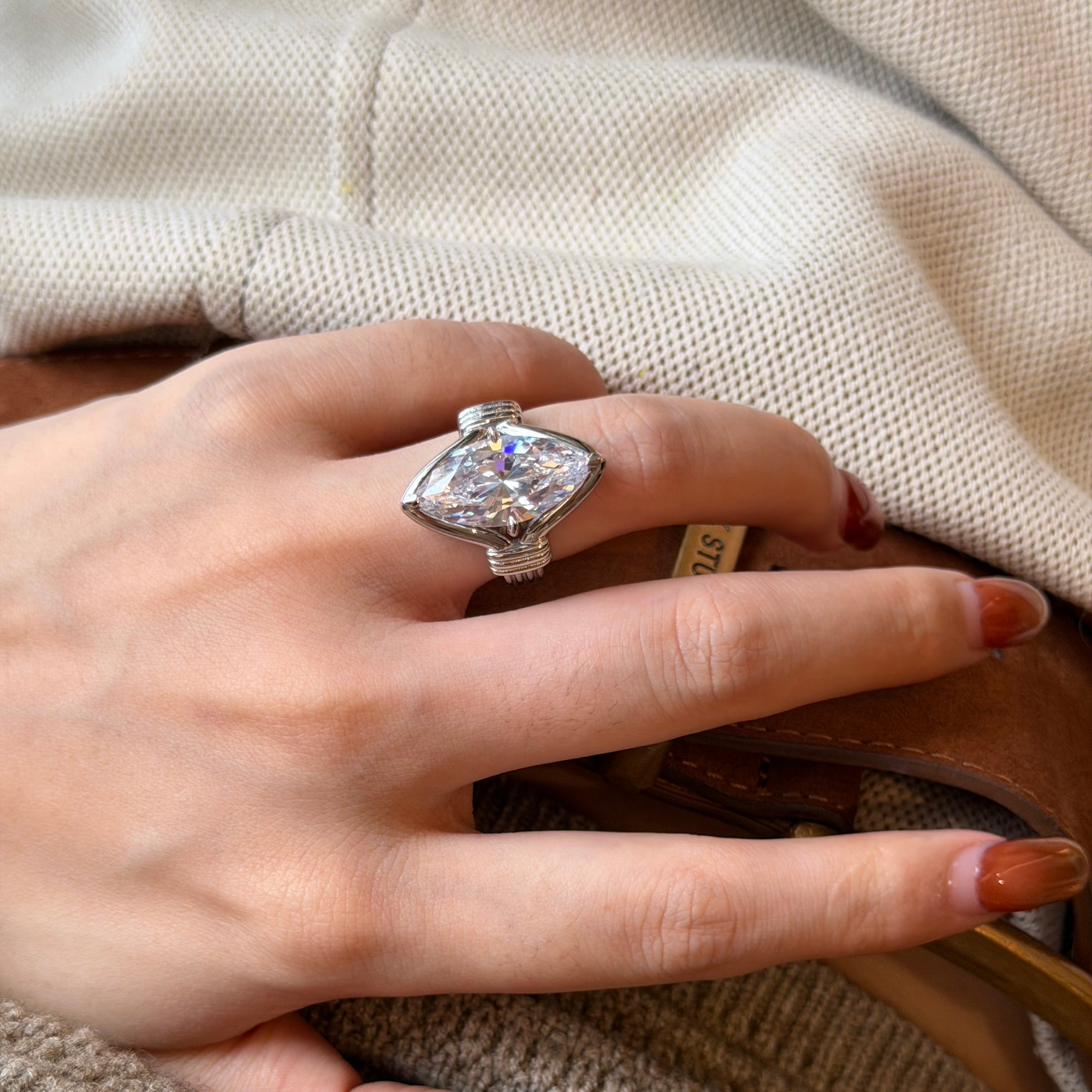 7-Carat Marquise Trendy Ring · 925 Silver