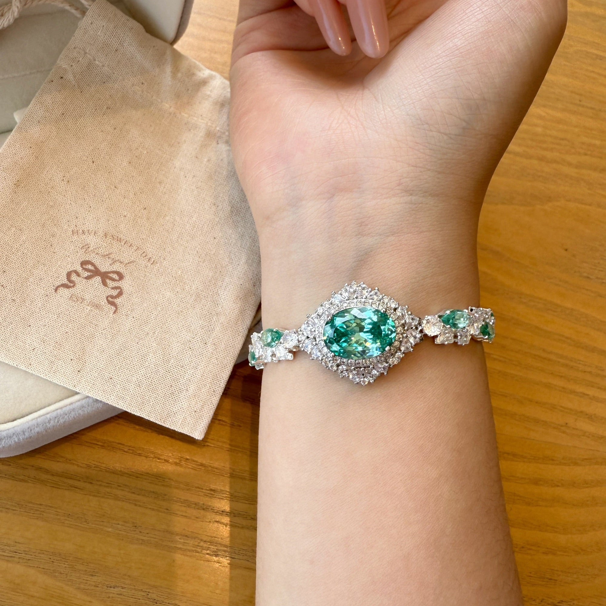 Starry Orbit · Original Paraíba High-Carbon Zircon Bracelet & Necklace